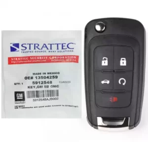 GMC Terrain Keyless Flip Remote Key 5 Button Strattec 5912548