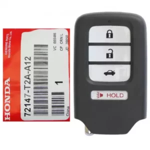 Honda Accord Civic Proximity Remote Key 72147-T2A-A12 ACJ932HK1210A Driver 1